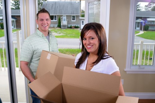 House moving service in Leytonstone on a residential street