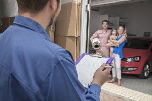 Removals team navigating access and parking challenges in Leytonstone