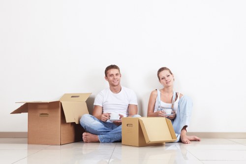 Commercial moving team assisting with office relocation in Leytonstone