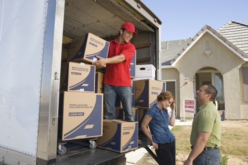 Local moving team packing boxes for a Leytonstone relocation